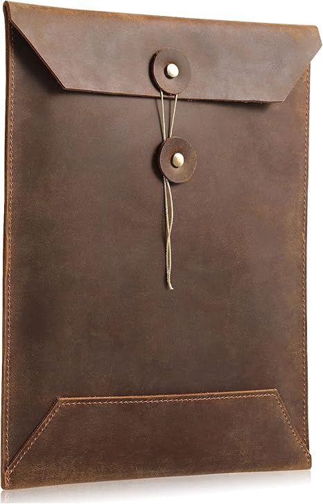 Leather Document Holder, Dark Brown Office, Horse Event, Index Card Holders, Portfolio Designs, Envelope Handmade, Leather Craft Ideas, Brown Office, Leather Laptop Sleeve