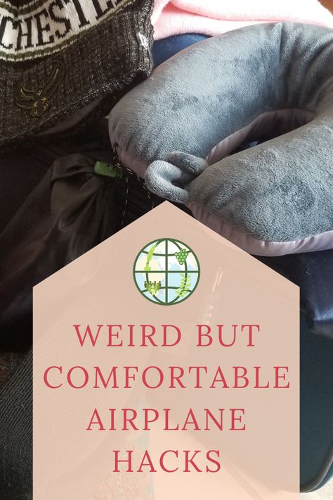 How to be comfortable on an airplane, comfortable when flying.   Things to bring on an airplane with you. Travel tips!  How to sleep on an airplane! Airplane Comfort Kit, Airplane Tips Hacks, Plane Sleeping Hacks, Tips For Sleeping On A Plane, Airplane Seat Back Organizer Diy, Airplane Self Care, Airplane Comfort Hacks, How To Sleep On A Plane Long Flights, Travel Pillow Hack