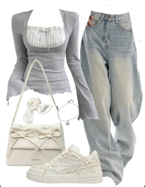 Asthetic Cloths Idea Girl, Cute Outfits White Background, Y2k Outfits Female, Cute Clothes Y2k, Pretty Outfits Aesthetic Casual, Cute Style Outfits Girly, Pretty Clothes Aesthetic, Fav Aesthetic Outfit, Outfit Ideas Pear Shape