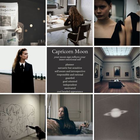 Tumblr, Moon Sign Capricorn, Capricorn Midheaven Aesthetic, Capricorn Mood Board, Moon In Capricorn Aesthetic, Capricorn Bedroom Aesthetic, Capricorn Moon Women, Capricorn Astethic, Capricorn Room Aesthetic