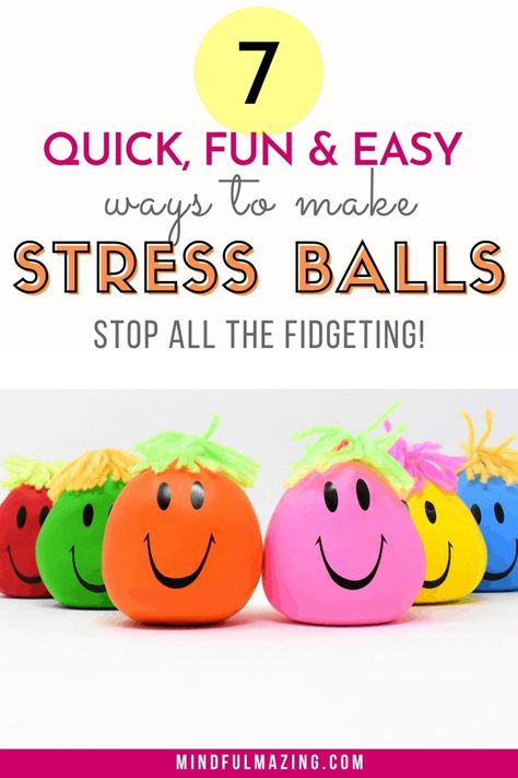 Coping Skills, Diy Stressball, Fun Summer Crafts, Calm Kids, Kids Homemade, Tension Relief, Diy Crafts For Kids Easy, Balloon Diy, How To Make Homemade