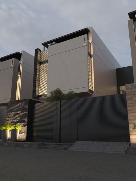 Bungalow Facade Design, Minimalist Modern Exterior, Modern Facade House, Villa Facade Design Modern, Minimalist Architecture Exterior, Facade House Design, Modern Villa Facade, Exterior Facade Design, Building Facade Design