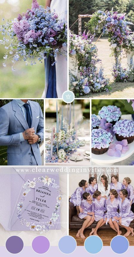 Dusty Blue And Lavender Wedding, Wedding Color Palettes, Butterfly Invitations, Quinceanera Invitations, Wedding Color Palette, Lilac Purple, Wedding Color, Butterfly Design, Blue Butterfly