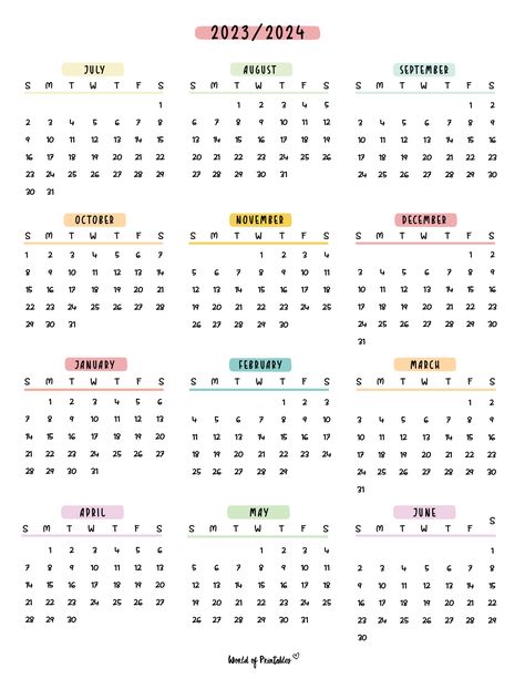 Cute 2023 Calendar Printable Free, Planner 2023-2024, 2023-24 Calendar, 2023-2024 School Year, School Calendar 2023-2024, Academic Calendar 2023-2024, School Year Calendar 2023-2024, 23-24 School Year Calendar, Cute Printable Calendar 2023