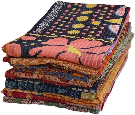 "WHOLESALE Indian Handmade Vintage Kantha Quilt Throw Reversible Blanket Bedspread Cotton Fabric Bohemian Fabric Boho Quilt Chic Bedding Coverlets Vintage Kantha Quilt Gudri, Handmade Kantha Ethnic Stitch Decorative Gudri Floral Print King Size Quilt ,Indian Handmade Bohemian Bedspread Antique Vintage Kantha Quilt Indian Bed Spreads Embroidered Blanket Whole Sale Tribal Kantha Quilts Vintage Cotton Bed Cover Throw Old Assorted Patches Made Rally Wholesale Cotton Kantha Quilt Indian Vintage old S Patchwork, Boho Quilts, Boho Chic Bedding, Sari Quilt, Blanket Bedspread, Bohemian Fabric, Bohemian Quilt, Quilts Vintage, Kantha Throw Blanket