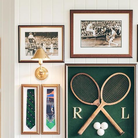 Ralph Lauren Game Room, Ralph Lauren Aesthetic Living Room, Polo Inspired Nursery, Ralph Lauren Inspired Decor, Ralph Lauren Inspired Bathroom, Ralph Lauren Inspired Boy Nursery, Home Office Sports Theme, Ralph Lauren A Way Of Living, Ralph Lauren Inspired Office