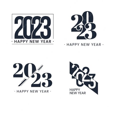 2023 Text, New Year Typography, New Year Card Design, Happy 2023, 3d Numbers, Colorful Fireworks, Numbers Typography, Typography Design Font, New Year Poster