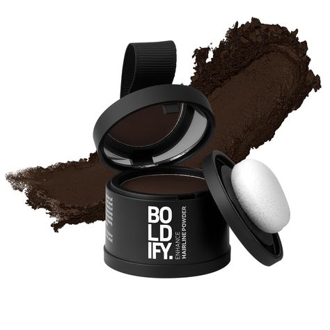 •	Instant Coverage, 48-Hour Guarantee - Locks on Until You Shampoo: Hair loss? Skip the embarrassing all-day touch-ups. BOLDIFY is the ultimate hair shadow powder - locking tightly to your follicles and covering your scalp, without clogging pores, for that full-bodied, knock-out look that stays put until your next shampoo. Use by itself or combine with BOLDIFY Hair Fibers for thinning hair for next-level coverage. Works great for grey coverage, rootline touchups, and brightening highlights, too! Boldify Hairline Powder, Root Cover Up, Hair Shadow, Dark Auburn, Covering Gray Hair, Root Touch Up, Hair Powder, Gray Coverage, Hair Thickening