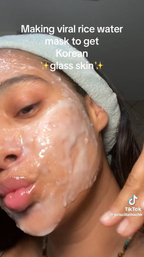 🤍 How to get a glass skin? Get Korean Glass Skin, Glass Skin Skincare, Rice Mask, Rice Water, Glass Skin, Radiant Skin, Skincare Routine, Skincare Products, Rice