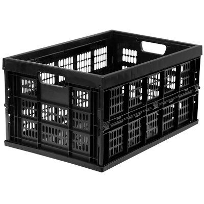 This collapsible and stackable milk crate can carry up to 49 litres, making it easier to stay organized. It can fold down to 2.13” for easy portability and storage when not in use. This milk crate is designed with the ability to stack multiple crates on top of one another. The grated wall design, constructed with heavy-duty plastic, allows you to easily see the contents inside. Features heavy-duty side handles for an easier way to carry the load. Cleaning Supplies Organization, Plastic Milk, Plastic Crates, Collapsible Storage Bins, Milk Crate, Stackable Storage Bins, Milk Crates, Cube Organizer, Plastic Organizer