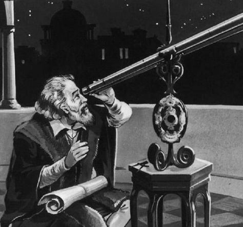 First Telescope, Galileo Galilei Telescope, Telescope Reference, Ancient Telescope, Galileo Telescope, Telescope Art, History Of Astronomy, Astronaut Helmet, Galileo Galilei