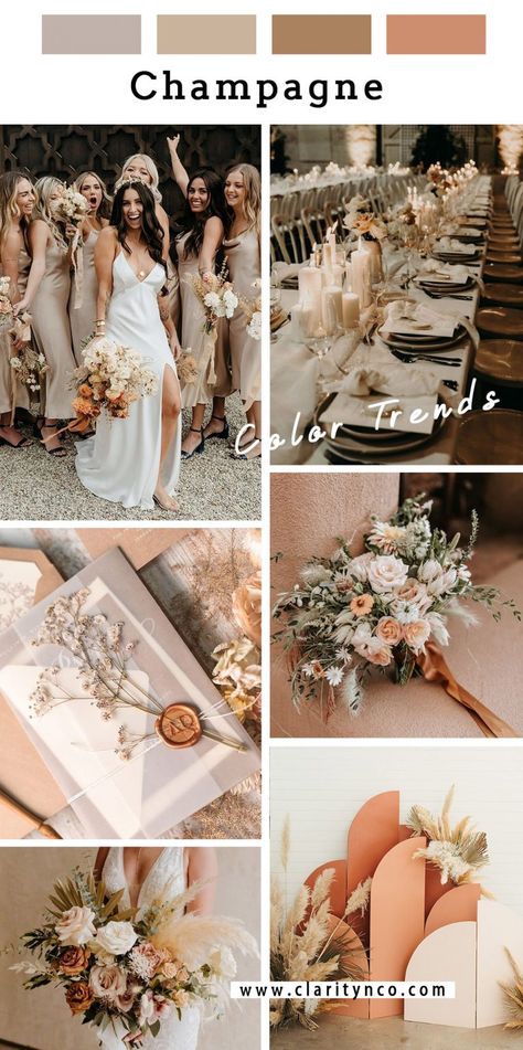 Sage Wedding Colors, Wedding Theme Color Schemes, Champagne Wedding Colors, Wedding Color Combinations, Wedding Color Pallet, Beach Wedding Colors, Neutral Wedding Colors, Wedding Color Trends, Colors Schemes