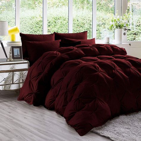 PRICES MAY VARY. 100% Egyptian Cotton Breathable & lightweight making it perfect for all-season use. Full/Queen Pinch Pleated Comforter (90"X90") inches and 2 Pillow Sham (20"x30"). Medium weight, warm enough even in the coldest winter nights, provides warmth for year-round comfort This All Season GonZalo GraCia. Comforter Set Will Add to the Perfect Touch to Your Bedroom Décor and Is a Perfect Gift to a Loved One! Machine Wash in Cold/Warm Water, Delicate Cycle with Mild Detergent, No Bleach, T Cali King Comforter Sets, Burnt Orange Bedroom Color Scheme, Cheetah Print Comforter, Western Moody Bedroom, Dark Plum Bedding, Moody Bedroom Wood Bed, Fall Comforter Sets Bedding, Solid Color Bedding, Emerald Green Comforter Bedroom