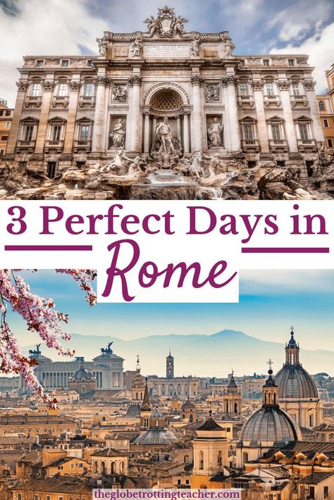 Best Places To Go In Rome, Three Days In Rome, Sorrento Honeymoon, Rome Honeymoon, Rome Sightseeing, Travel To Rome, 3 Days In Rome, Rome Vacation, Rome Itinerary