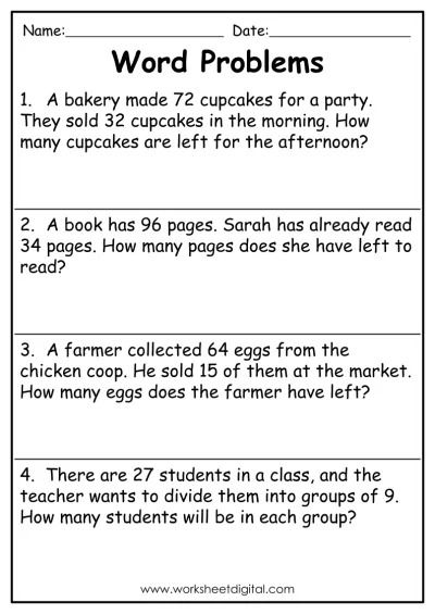 Worksheet Digital - FREE Worksheets 2nd Grade Practice Worksheets, Word Math Problems 2nd Grade, Math Worksheet 2nd Grade Free Printable, 2nd Grade Word Problems Free, 3rd Grade Worksheets Free, 2nd Grade Math Lessons, Printable Math Worksheets 2nd Grade, Math Worksheets For High School, 2 Grade Worksheets Free Printable