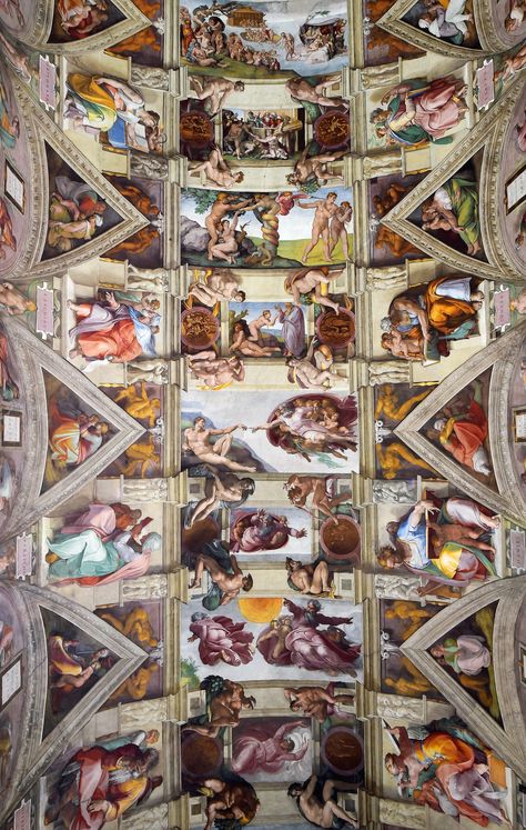 You can now take a virtual tour of the Sistine Chapel online | Vogue France Ceiling Painted, Sistine Chapel Ceiling, Le Vatican, The Sistine Chapel, Vogue France, Heaven Art, Vatican Museums, Sistine Chapel, Hanging Paintings