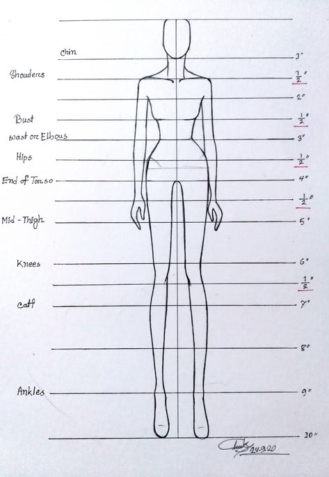 11 Head Croquis Fashion Figures, Croque Drawing, 8 Head Croquis Fashion Figures, How To Draw Fashion Croquis Step By Step, How To Draw Croquis Fashion Figures, Fashion Illustration Outfits, How To Draw Croquis, How To Draw Fashion, Body Design Drawing