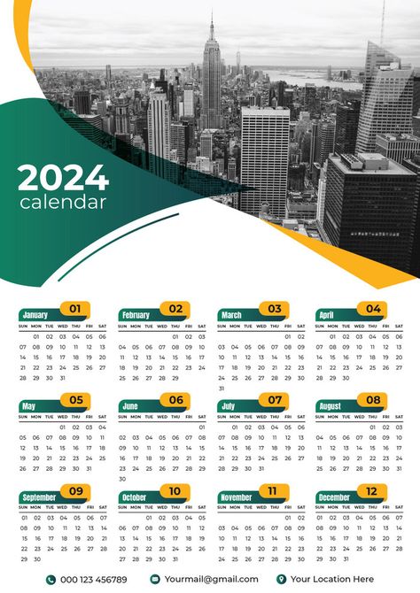 2024 Calendar New Year One Page Design Vector#pikbest##Templates Calender 2024 Designs, Bible Frames, Graphic Design Calendar, Graphic Design Terms, Desk Calendar Design, Wall Calendar Design, Document Design, Calendar Design Template, Church Media Design