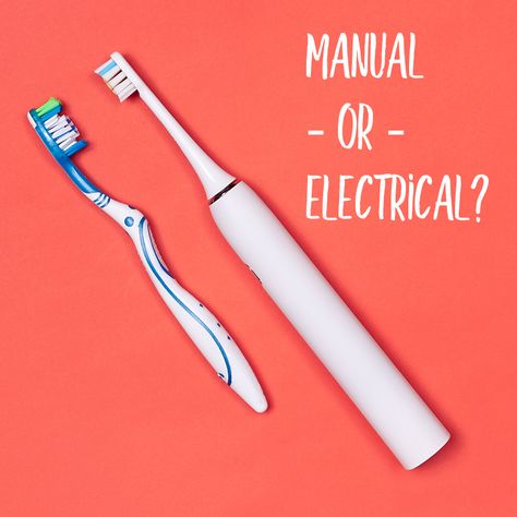 Which of the two do you prefer â Manual or Electric Toothbrush? Hygiene School, Electronic Toothbrush, Family Dental Care, Dental Health Care, Dental Hygiene School, Dental Facts, How To Prevent Cavities, Family Dental, Gum Care