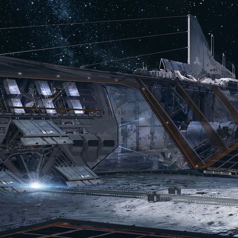 "Lunar Base 2" by Simon Fetscher Tumblr, Gothenburg, Lunar Base, Themed Paintings, Gothenburg Sweden, New Environment, Main Character, Sci Fi Art, Backgrounds Desktop