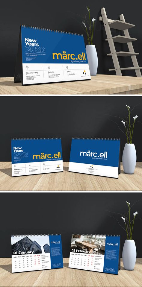 Corporate Table Calendar 2020 Template Vector EPS, AI Table Calender Design Ideas Creative, Table Calander Designs, Company Calendar Design, Table Calendar Design Ideas, Calendar Design 2024, Desk Calendar Design Creative, Corporate Calendar Design, Calendar Design Ideas Creative, Corporate Desk Calendar