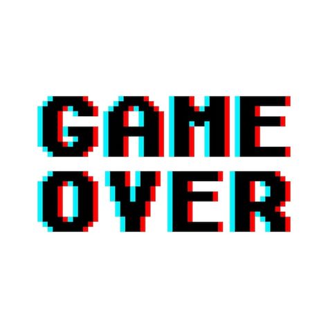 2 Colour Pixel Art, Pixel Digital Art, Pixel Typography Design, Glitch Pixel Art, Cute Pixel Drawing, Pixel Typography, Game Interface Design, Game Over Pixel, Gaming Pixel Art