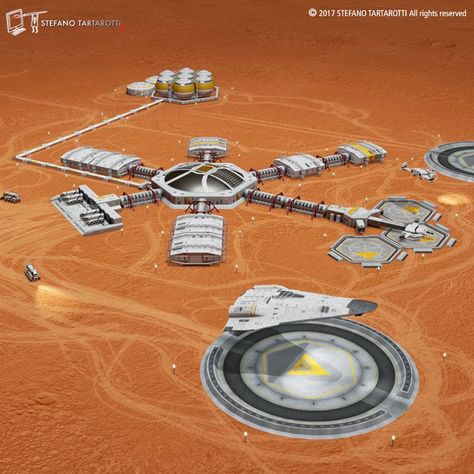 Moon or Mars Base 3D Model #AD ,#Mars#Moon#Model#Base Mars Project, Scifi Building, Mars Colony, Mars Space, Space Colony, Mars Exploration, Sci Fi Landscape, Sci Fi Games, Space Engineers