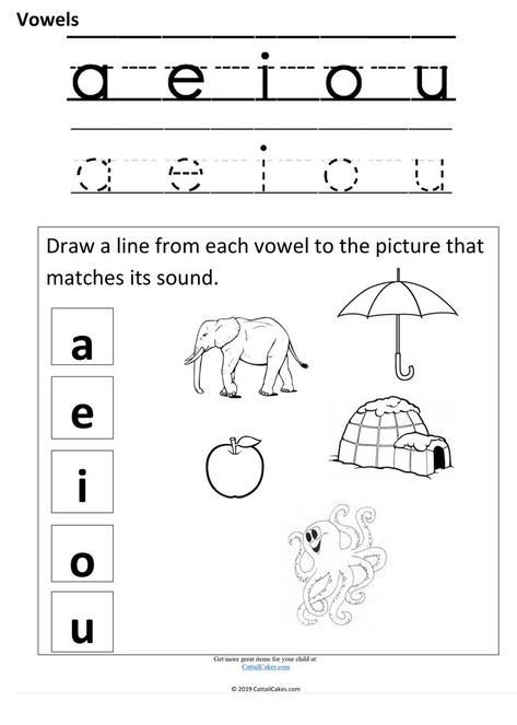 Vowel Review Preschool, Vowels Craft, Vowels Kindergarten, Vowel Sounds Activities, Vowel Lessons, Abeka Homeschool, Vowel Practice, Teaching Vowels, Short Vowel Worksheets