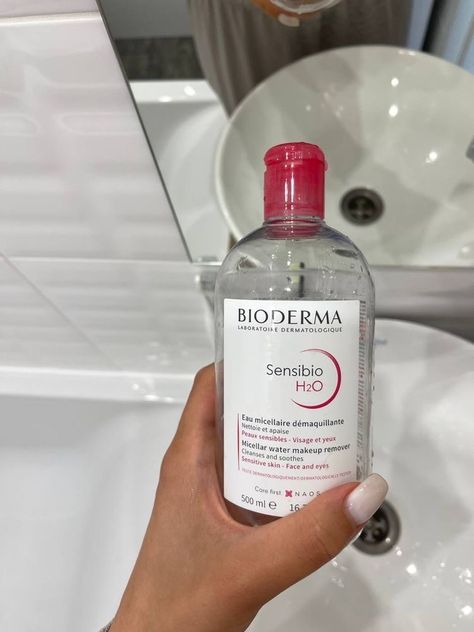 Bioderma Makeup Remover, Bioderma Micellar Water, Water Makeup, Cleanser For Sensitive Skin, Bioderma Sensibio, Micellar Water, Skin Toner, Skin Routine, Eye Makeup Remover