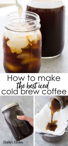 Homemade Cold Brew Coffee, Make Cold Brew, Cold Brew Coffee Recipe, Cold Brew Coffee Concentrate, Cold Brew Recipe, Cold Brew At Home, Iced Coffee Recipe, Cold Coffee Recipes, Iced Coffee At Home