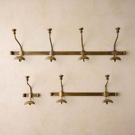 hook rack - Search Shop - Magnolia Cottage Entryway, Wall Decor Mirrors, Metal Wall Hooks, Entry Mudroom, Brighton Houses, Hammered Iron, Waco Texas, Antique Brass Metal, Hook Rack