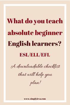 ESL beginners - teaching English to teens and adults. ESL/ELL beginner teaching checklist Esl Beginners, Online Teaching Resources, Teaching Computers, Teaching Humor, Teaching Esl, 3d Printing Education, Online Degree, Esl Teaching, Teaching Activities