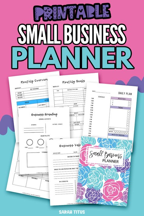 If you’re a small business, it’s VITAL you have a plan in place and a planner to keep all your pertinent information in one easy and convenient place!!! This Small Business Planner is your perfect solution. It has everything you need and nothing you don’t! It’s quick and easy to fill out and won’t suck up a lot of ink. 🙂 Organisation, Small Business Planner Free Printables, Business Organization Printables, Business Daily Planner, Business Planner Printables, Small Business Printables, Online Business Planner, Business Binders, Money Honey