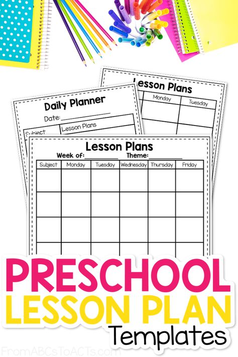 Preschool Lesson Plan Template Preschool Lesson Plans Themes, Free Lesson Planner, Toddler Lesson Plans Template, Preschool Weekly Lesson Plans, Teacher Lesson Plans Template, Daycare Lesson Plans, Preschool Lesson Plan Template, Preschool Spanish, Weekly Lesson Plan Template