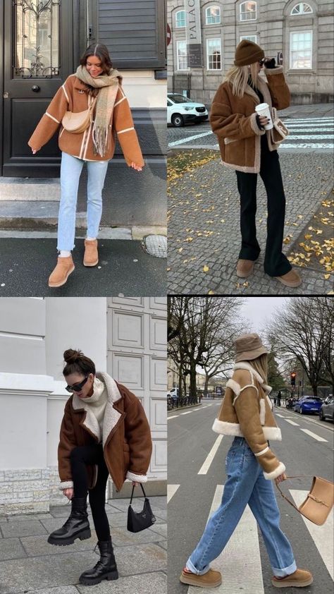 Autumn Coats 2023, Autumn And Winter Coats 2023, Brown And Beige Winter Outfit, Trench Coat Outfit With Uggs, Fall Winter 2023 2024 Outfits, Winter Style 2024 Women, Winter Boots Outfits 2024, 2024 Fall Boots, Ideas Outfit Invierno