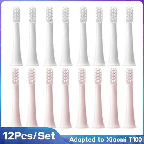 12PCS Brush Heads Replaceable for XIAOMI T100 Sonic Electric Toothbrush Soft DuPont Bristle Brush Sonic Electric Toothbrush, Sonic Electric, Bristle Brush, Electric Toothbrush, Nozzles, Brushing Teeth, Sonic, Electricity