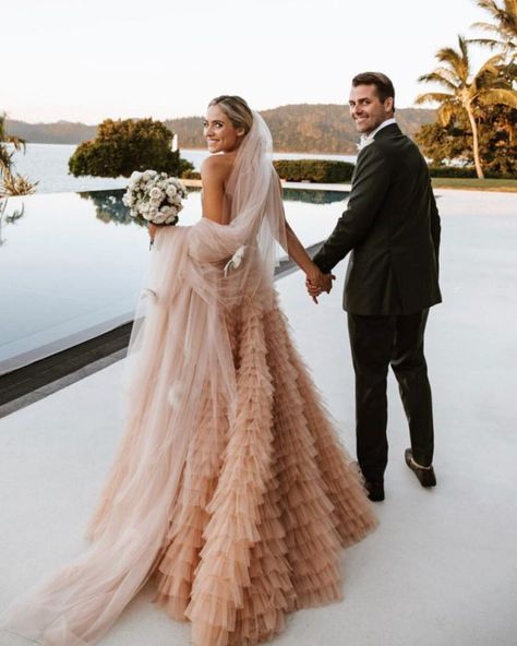 November Wedding Dresses, Color Wedding Dresses, Non White Wedding Dresses, Anna Campbell Bridal, Autumn Bride, Wedding Dress Champagne, November Wedding, Pink Wedding Dresses, Color Wedding