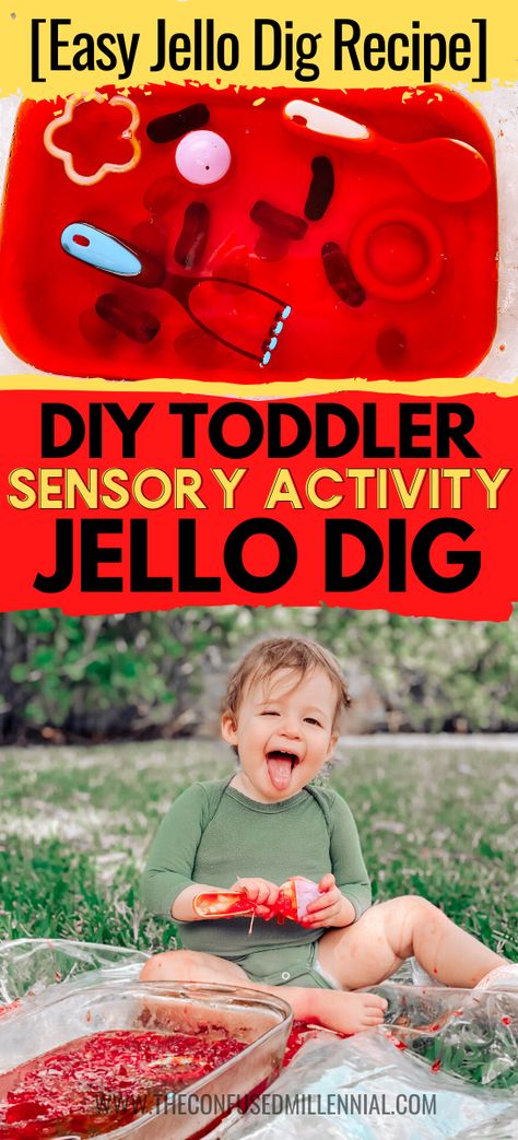 Jello Dig Sensory Play, Jello Dig, 15 Month Old Activities, Sensory Play Toddlers, Nanny Life, Moana Bebe, Sensory Learning, Motherhood Tips, Child Education