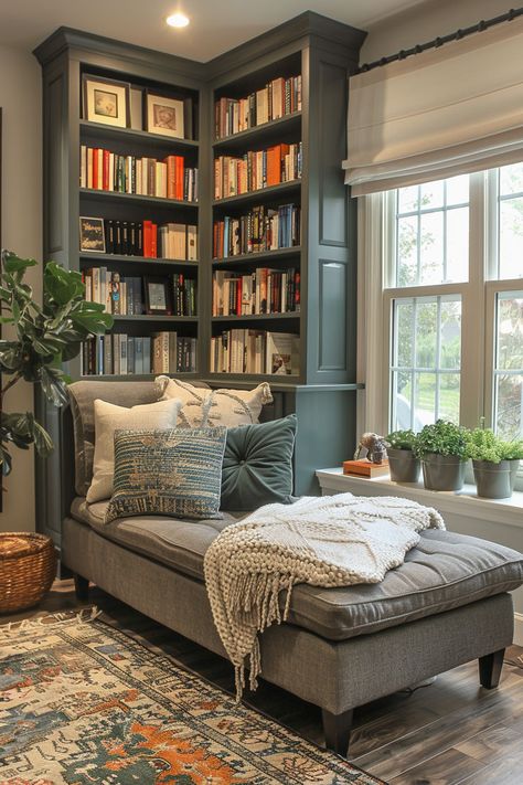 library ideas, home library decor, library inspiration, cozy home library Home Libraries, Cozy Home Library, Home Library Decor, Home Library Rooms, Home Library Design, Casa Vintage, Library Decor, Home Library, Home N Decor