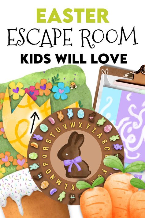 Celebrate Easter with something a little different this year? My Easter Escape Room is the perfect family activity! Help find Mr Cottontail, vertra Easter bunny and save the anual Easter party! Easter Escape Room, Kids Escape Room, Diy Escape Room, Easy Party Games, Kids Easter Party, Easter Festivities, Escape Room For Kids, Escape Room Puzzles, Easter Event