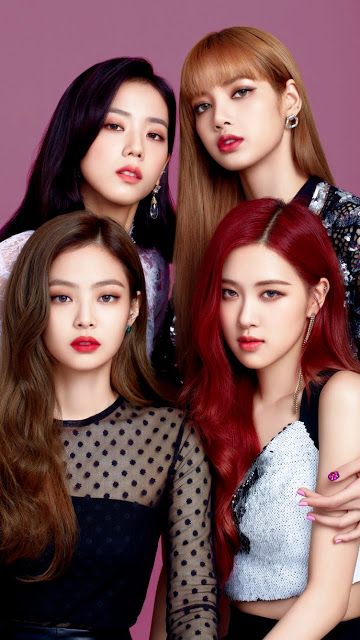 BLACKPINK 05 LOCKSCREENS - KpopLocks HD Pink Background, Red Hair, Red, Hair, Pink