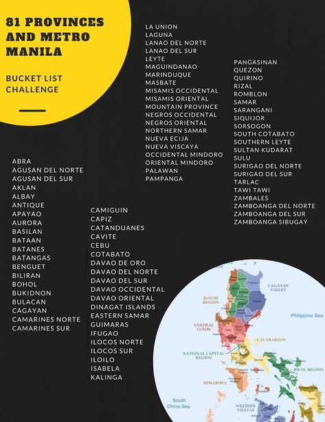 Palawan, Mindoro, Bataan, Cebu, Samar, Davao, La Union, List Challenges, Piece Of Paper