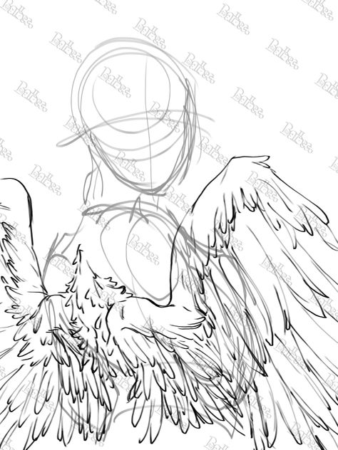 Feel free to use as reference for your drawings ! Pls credit when you post, thx !      Tag ( ignore ) : #aesthetic #art #angel #oc #wings #reference #drawing #draw #originalart #digitalartist Oc With Wings Base, Four Wings Angel, Wings On Back Drawing, Wing Reference Angel, Anime Angel Reference, Aesthetic Bird Art, Angel Wings How To Draw, Wing Poses Drawing, Ripped Wings Drawing