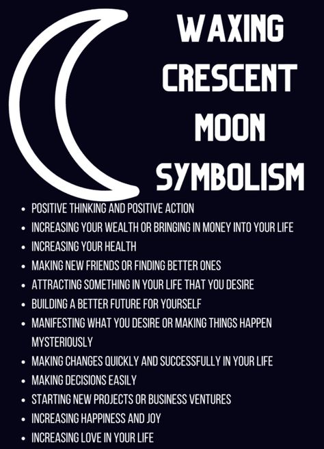 Waxing Crescent Affirmation, Waxing Crescent Manifestation, Waxing Moon Meaning, Waxing Crescent Moon Affirmation, Waxing Moon Affirmations, Crescent Moon Symbolism, Waxing Crescent Moon Spells, Waxing Crescent Phase Moon, Waxing Crescent Moon Meaning