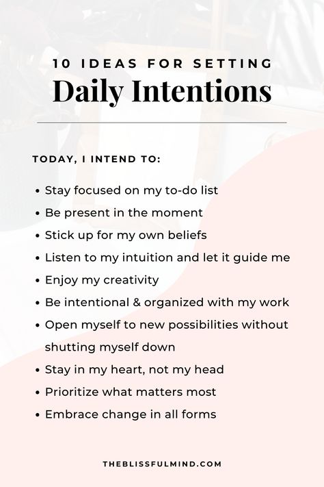 Daily intentions are a powerful way to stay focused on your goals. Learn what daily intentions are and see examples to get you started. Intentions For Journaling, Crystal Intentions Examples, How To Focus On Goals, How To Focus On Your Goals, How To Stay Focused On Goals, How To Start Focusing On Yourself, How To Stay Focused, How To Better Yourself Motivation, Focus On Your Goals Motivation