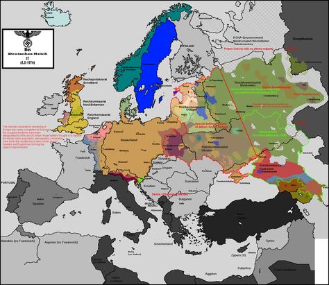 Wwii Maps, Alternative History, Imaginary Maps, Germany Map, History Timeline, Europe Map, Alternate History, Fantasy Map, Fete Anime