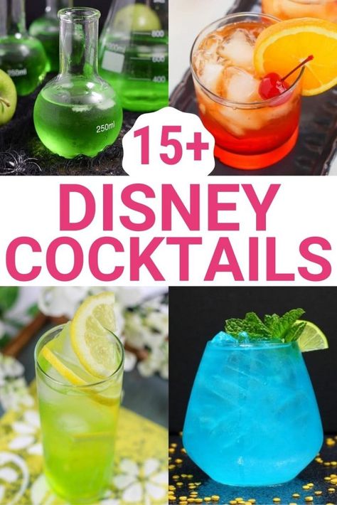 Lilo And Stitch Alcoholic Drink, Disney Princess Drinking Alcohol, Stitch Alcohol Drink, Disney Shots Alcohol, Disney Theme Cocktail Party, Alcholic Drink Disney, Disney Drinks Recipes, Disney Inspired Drinks Non Alcoholic, Fun Themed Alcohol Drinks