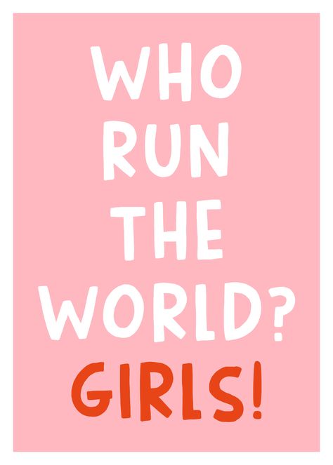 Who run the world? -Girls! Card with "Happy Women's Day" writing option! You can print out this card for International Women's Day, or any special day for you! International Girls Day, Friendship Printables, Who Run The World Girls, Who Run The World, Happy Women's Day, Who Runs The World, Friendship Cards, Card Printable, Cards For Friends