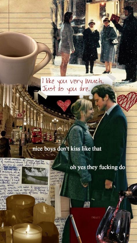 British Romcom Aesthetic, Bridget Jones Fashion, Romcom Wallpaper Aesthetic, Bridget Jones Diary Poster, Bridget Jones Wallpaper, Bridget Jones Diary Aesthetic, Bridgette Jones Diary, Bridget Jones Aesthetic, Bridget Jones Movies