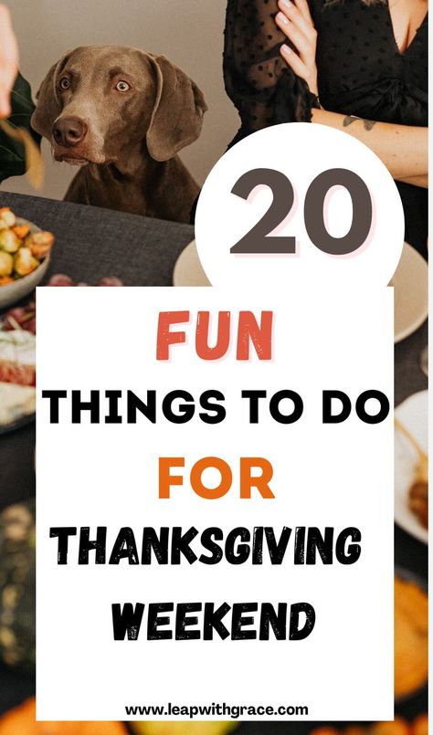 Here are 20 fun things to do thanksgiving weekend. You can start to create a new thanksgiving tradition with these ideas. You can get some thanksgiving tradtions for family, thanksgiving traditions for kids. You can also find thanksgiving tradtion ideas for couples as well. Thanksgiving Weekend Activities, Things To Do At Thanksgiving, Thanksgiving Entertainment, Fun Thanksgiving Ideas, Things To Do On Thanksgiving, Thanksgiving For Two, Modern Thanksgiving Decor, Traditions For Kids, Thanksgiving Traditions Family